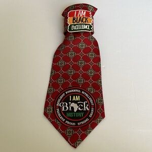Junkie Tie: One of A Kind Silk Tie with I AM Black Excellence & History Patches
